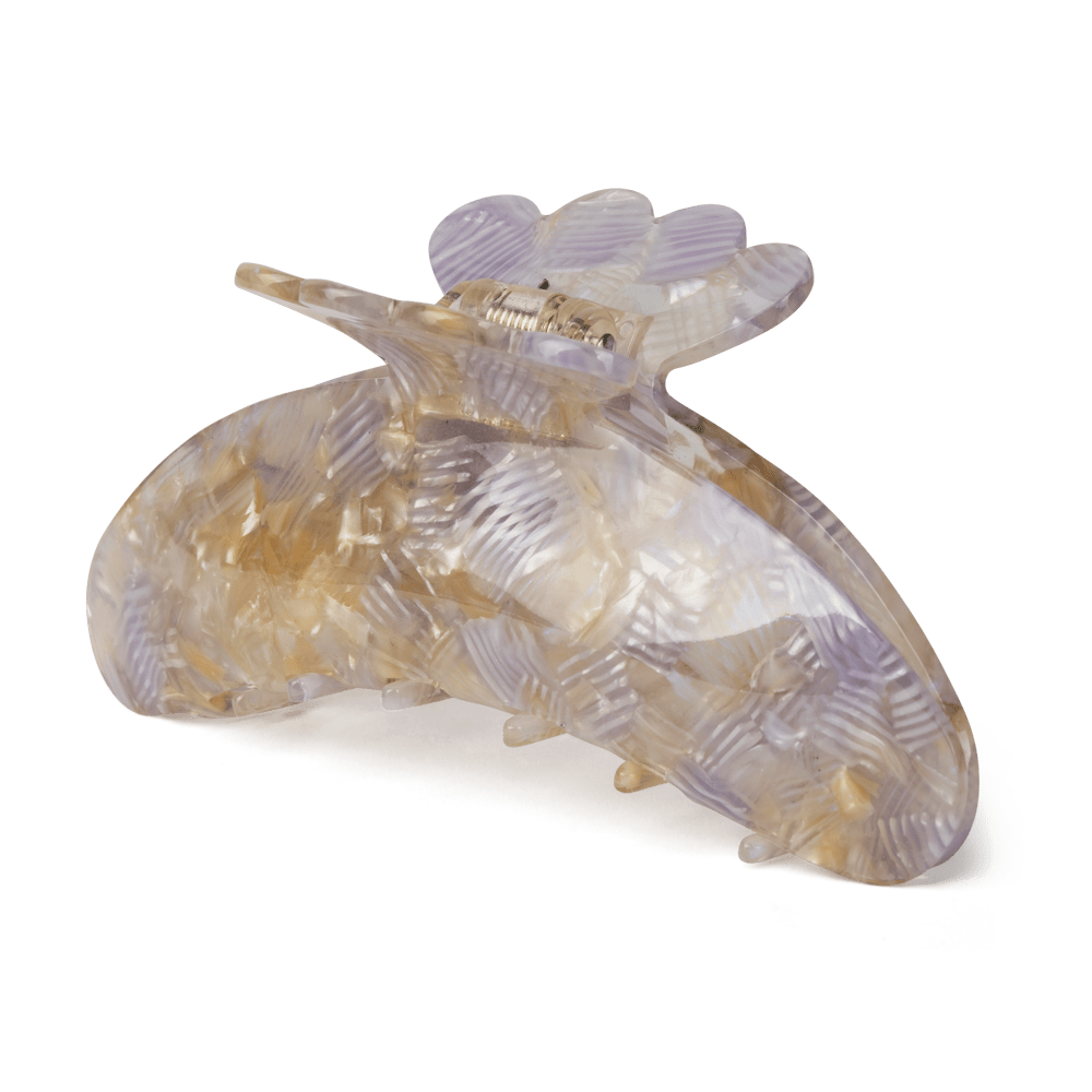 Helle Timeless Biggest – Stor hårklemme i marmoreret lavendel og guld