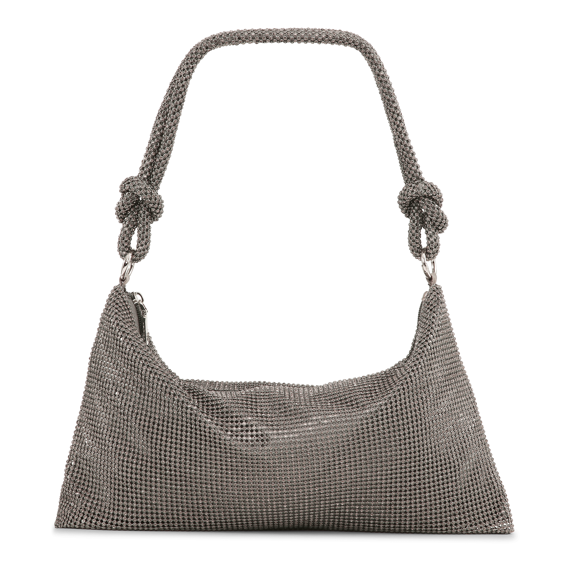 Crystal Vibes Fall Bag - Silver glitter bag with crystals – SUI AVA