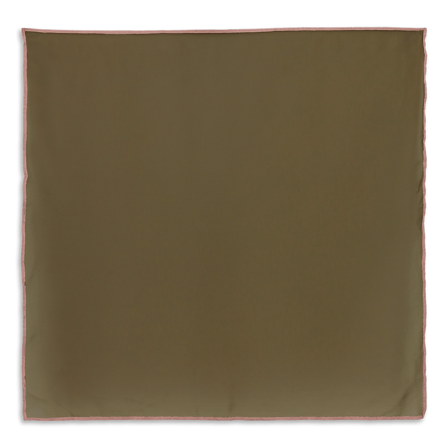 SUI AVA Contrast Scarf – armygrønt tørklæde med rosa kant.