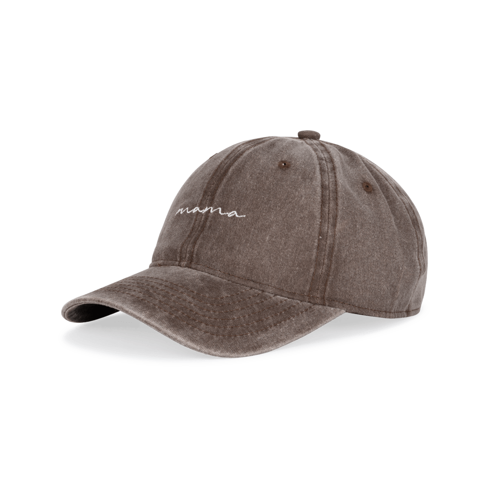 Everyday Cap - Washed brown cap with white Everyday Cap - Washed brown cap with white
