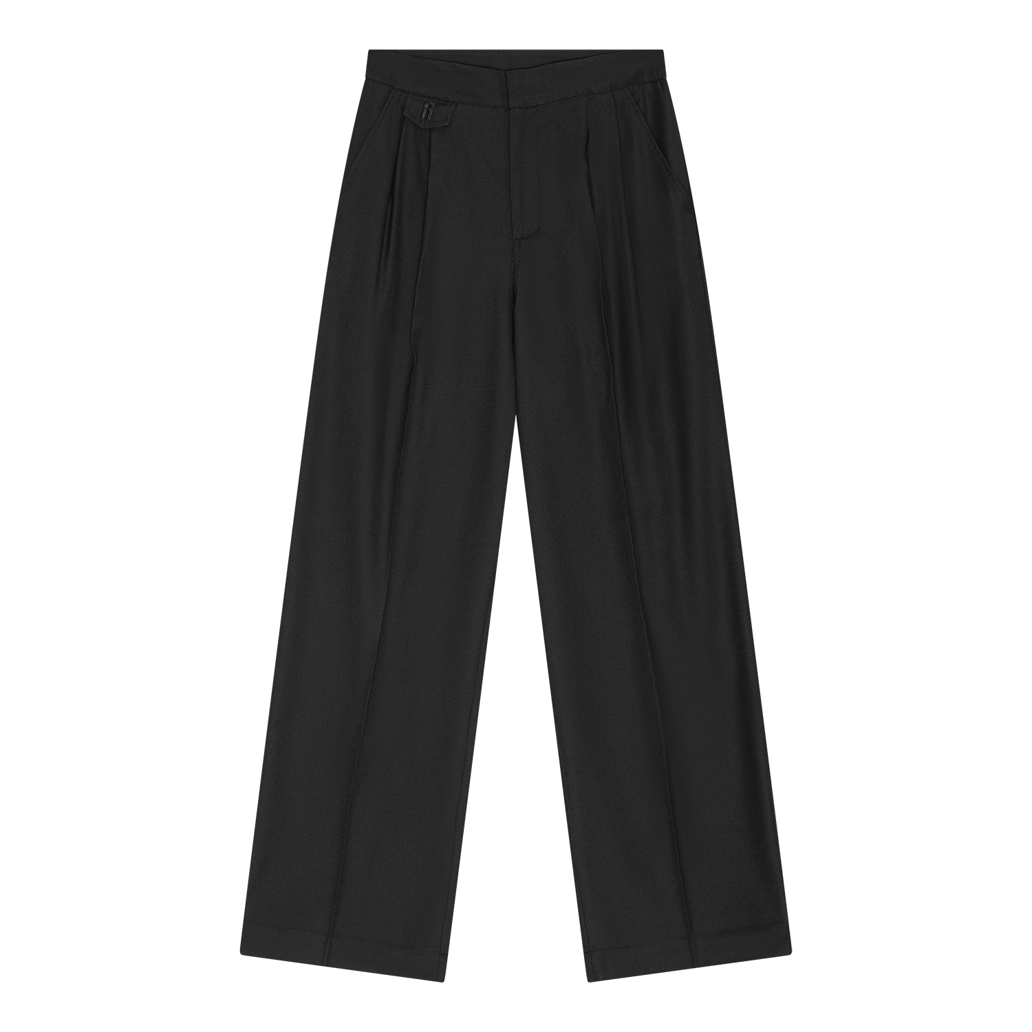 Sorte suit pants med afslappet pasform og klassiske detaljer
