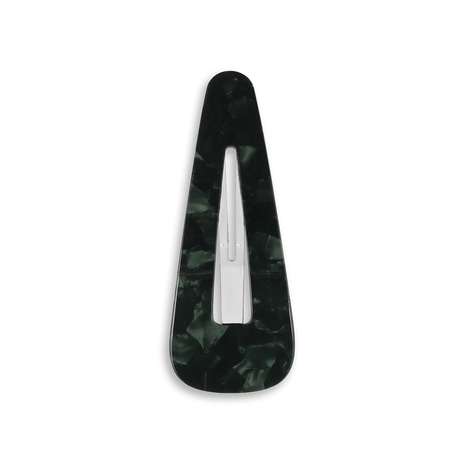 Mørkegrønt hårspænde med marmor-effekt – Nordic Buckle Clip
