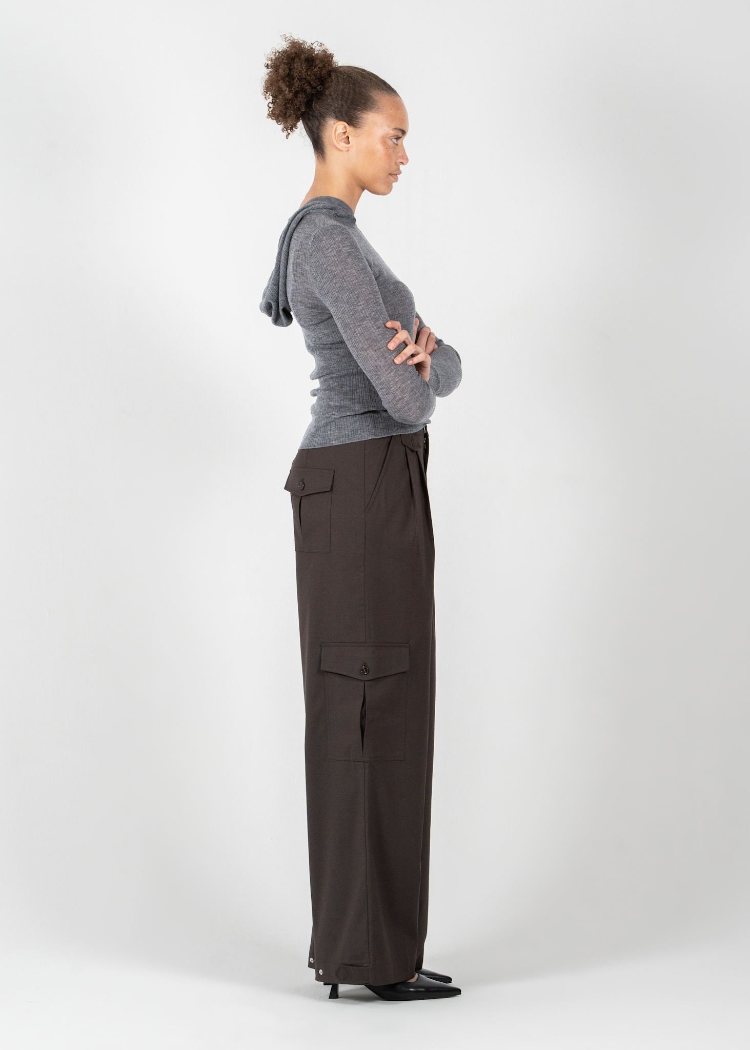 Hooded Merino Wool Shirt