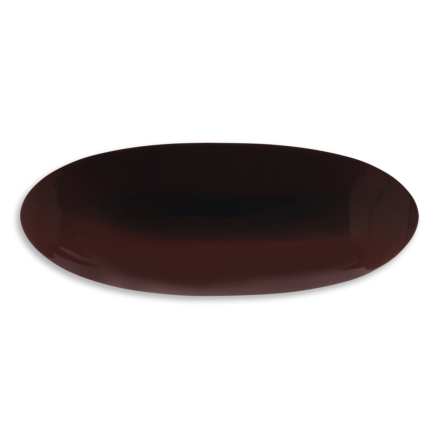 Oval Bone Clip i blank mørkebrun acetat med ovalt, strømlinet design