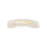 Ingeborg Crystal Clip i White Gold med klare krystaller og gyldent spænde – SUI AVA