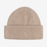 Beige ribstrikket uldhue – Signe Beanie fra SUI AVA