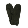 Signe Mittens – mørkegrønne ribstrikkede vanter med SUI AVA-logo