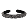 Sarah Crystal Headband fra SUI AVA – sort hårbøjle med sølv- og sortglitrende krystaller