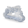 Stor transparent hårklemme fra SUI AVA dekoreret med små perler i blødt bølgemønster