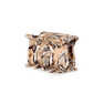 Fie Moonstone Mini hårklemme i beige, brun og sort med marmoragtigt mønster.