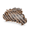 Stor Simone Mandala Big hårklemme med beige striber og leopardmønster