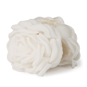 Hvid hårklemme formet som en stor blomst – Rosa Hair Claw