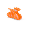 Helle Sunrise Mini hårklemme i klar orange farve med glans