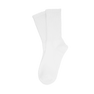 Magda Socks i hvid med ribstruktur og klassisk skaft