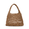 Sonja Open Bag i beige – Fleksibel og rummelig net-taske med åben vævning.