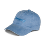 Swim Cap – lyseblå kasket i washed look med broderet SWIM og justerbar pasform.