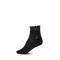 Sorte Emma Ankle Socks med blondemønster og bølget kant