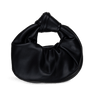 Sort Nelly Knot Bag med blødt design og knudedetalje.