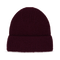 Nico Beanie i bordeaux – ribstrikket hue med opfoldet kant i dyb rød nuance.