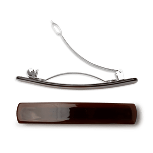 Matcha Addict Hair Clip – mørkebrunt hårspænde med skinnende finish og enkelt udtryk