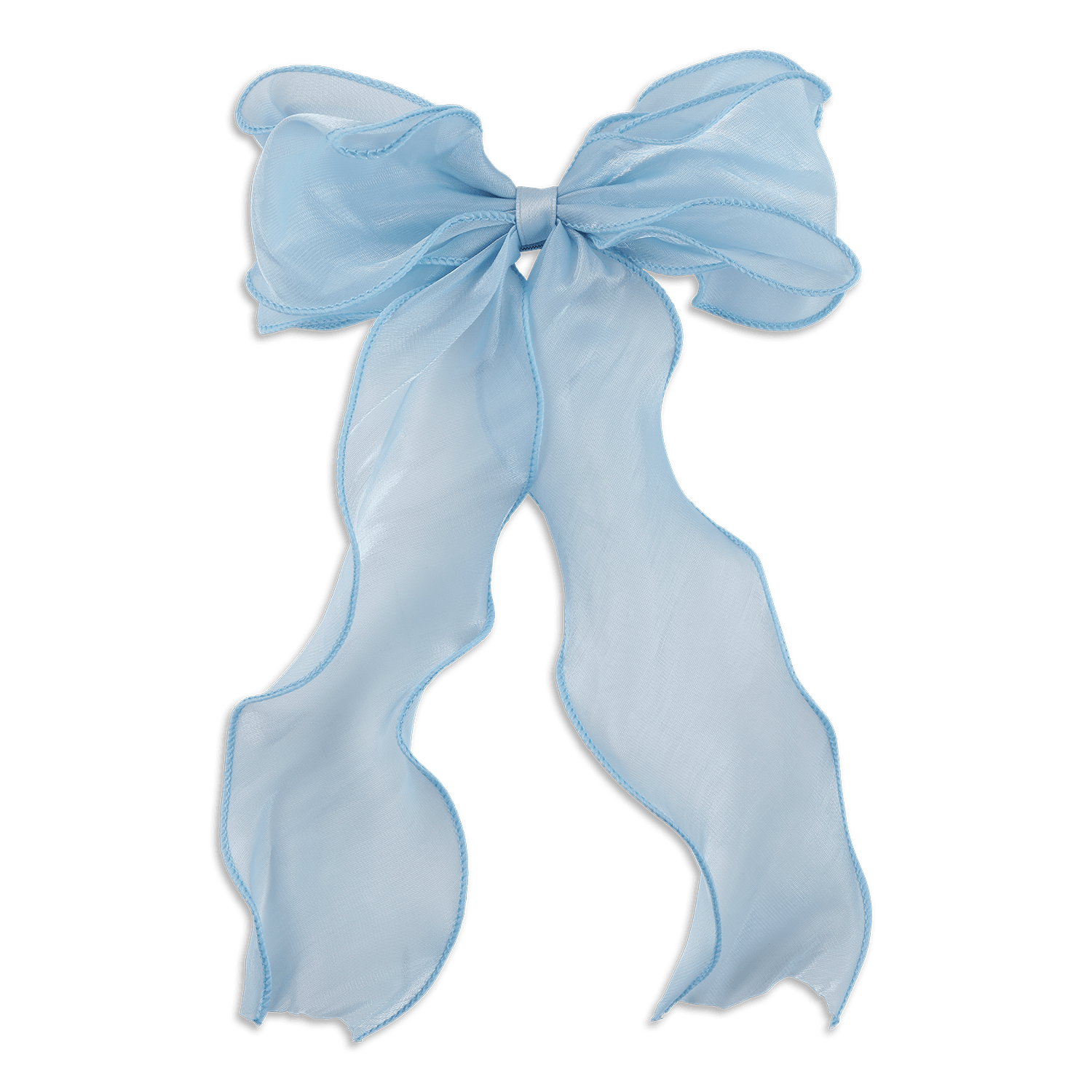 Lyseblå hårsløjfe med langt fald og klemme – Holly Bow fra SUI AVA