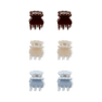 6-pack Tiny Claws fra SUI AVA – kompakte og elegante hårklemmer i et praktisk design, ideelle til at style og holde små sektioner af håret på plads med stil.