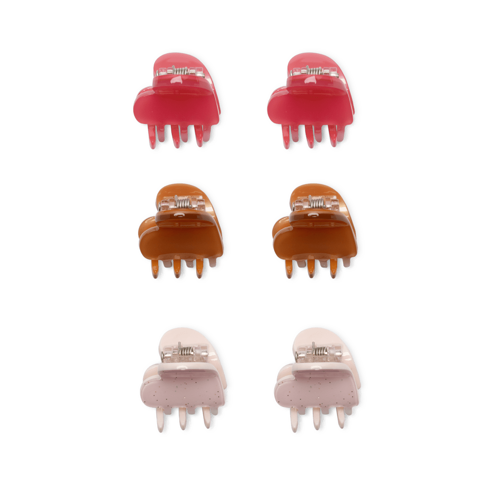 6-pack Tiny Claws fra SUI AVA – praktiske og stilfulde små hårklemmer i et elegant design, perfekte til at skabe fine detaljer og holde håret på plads.
