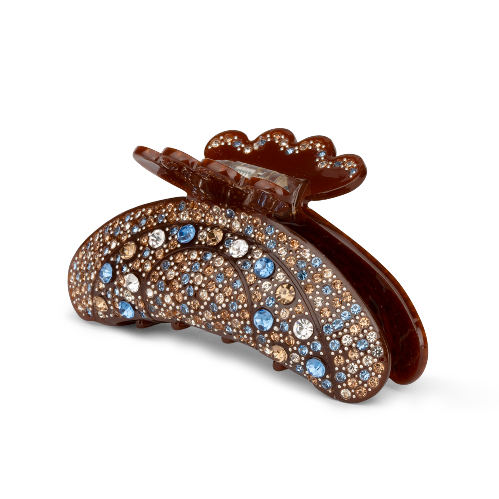 Helen Starry Sip Middle fra SUI AVA – mellemstor hårklemme med glitrende sten, perfekt til at skabe elegante og unikke frisurer med et stjernespækket touch.