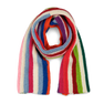 Walter Scarf med brede, strikkede farvestriber i multicolor – chunky og farverigt halstørklæde