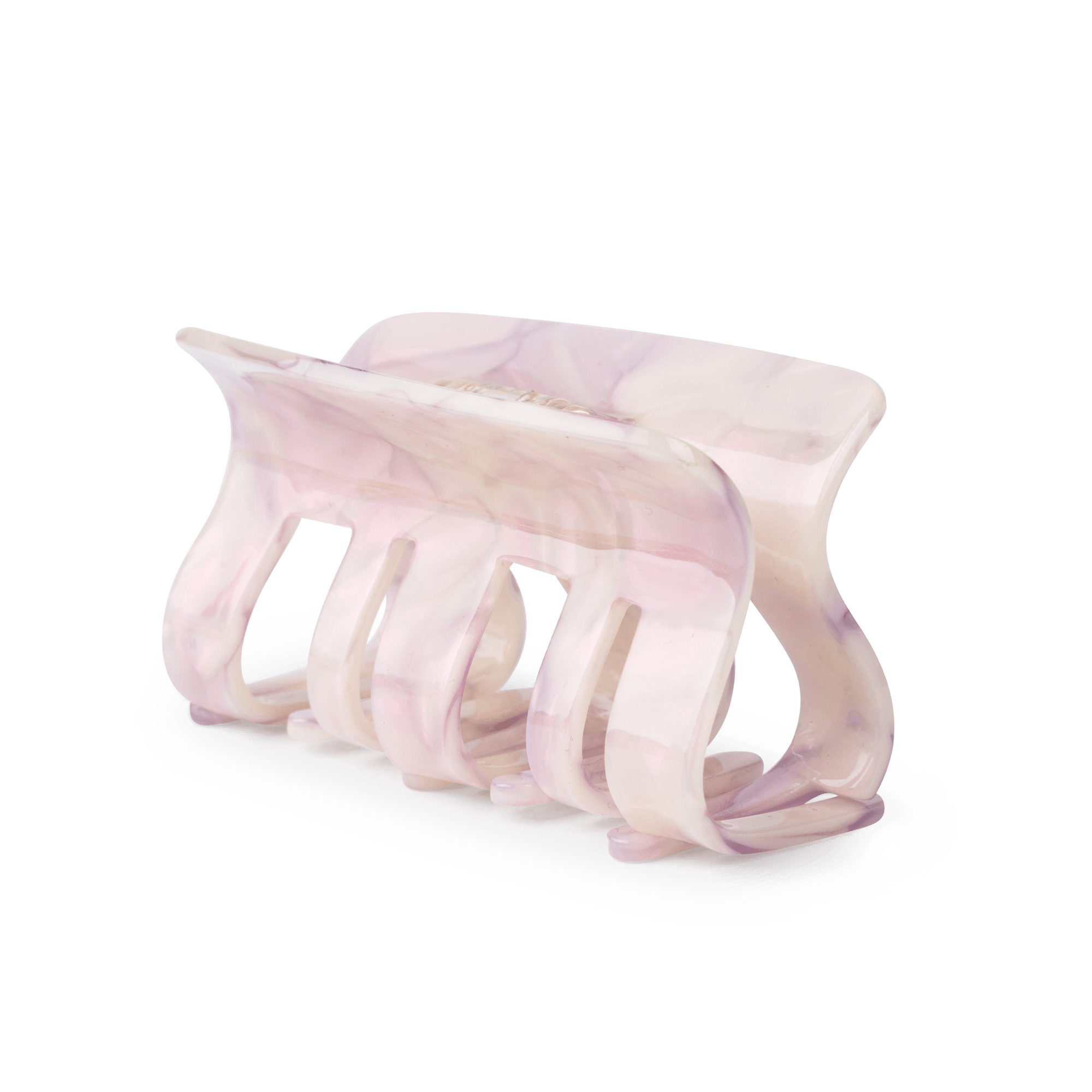 Fie Marble Big fra SUI AVA – stor hårklemme med et elegant lyserødt marmordesign, ideel til at tilføje et feminint og sofistikeret touch til dine frisurer.