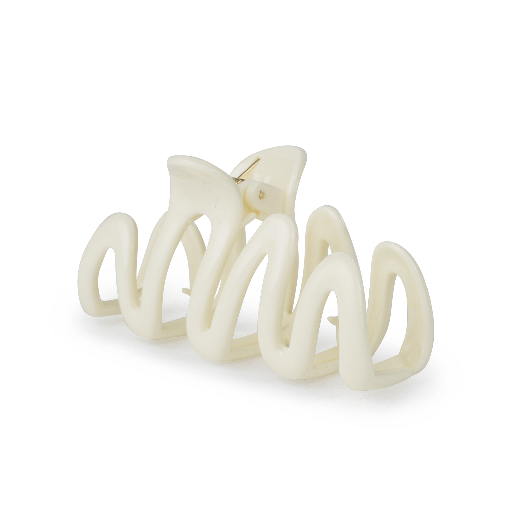 Sketch Big fra SUI AVA – stor hårklemme i en klassisk hvid nuance med et unikt kunstnerisk design, perfekt til at skabe elegante og sofistikerede frisurer.