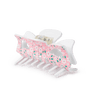 Bow Flower Big fra SUI AVA – stor hårklemme i pink med hvide blomster og elegant sløjfedesign, perfekt til at tilføje et feminint og stilfuldt touch til dine frisurer.