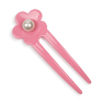 Eva Flower Pearly Clip fra SUI AVA – hårclip i en smuk lyserød nuance med blomster- og perledetaljer, perfekt til at tilføje et feminint og elegant touch til dine frisurer.
