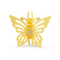Butterfly Crystal Big fra SUI AVA – stor hårklemme i en strålende gul nuance med glitrende krystaldetaljer og sommerfugledesign, ideel til at tilføje et livligt og feminint touch til dine frisurer.