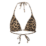 Waverly Bikini Top – vendbar bikini top i leopard og sort med elastisk pasform fra SUI AVA SWIM.