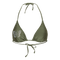 Armygrøn Butterfly Bikini Top med justerbare bindebånd og glitrende rhinestone sommerfugl fra SUI AVA SWIM.