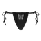 Butterfly Bikini Tanga – sort bikinitrusse med rhinsten sommerfugl og justerbare bindebånd fra SUI AVA SWIM.