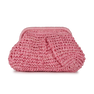 Olivia Bloom Bag – rosa flettet clutch med blød struktur fra SUI AVA.