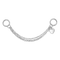 Chain w. Plain Heart Bag Charm – taskecharme i sølv med dobbelt kæde og minimalistisk hjertevedhæng.