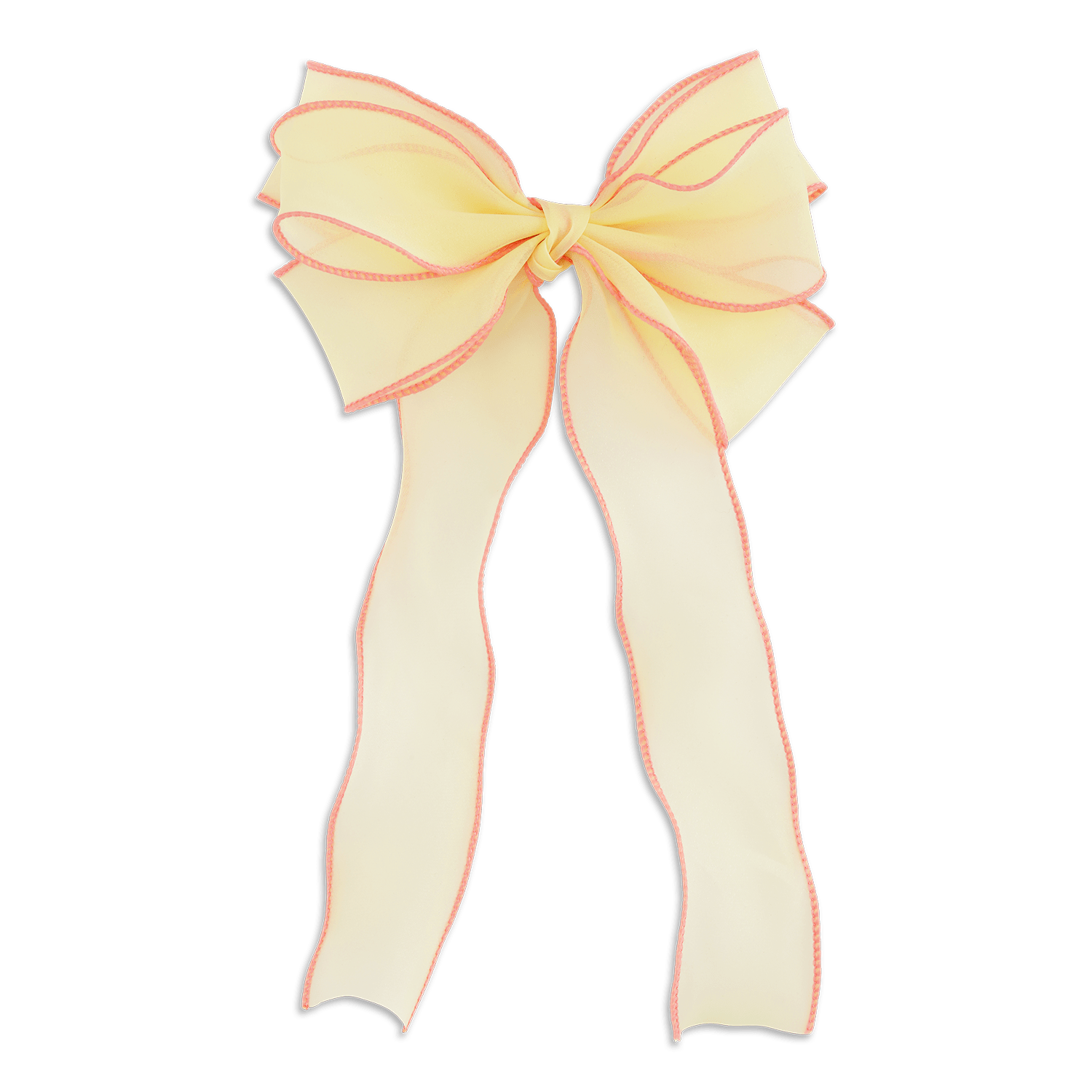 Ribbon Bow – gul hårsløjfe med elegant design og blødt stof.