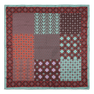 Angela Multi Scarf i turquoise – mønstret tørklæde med farverige detaljer fra SUI AVA.