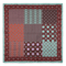 Angela Multi Scarf i turquoise – mønstret tørklæde med farverige detaljer fra SUI AVA.