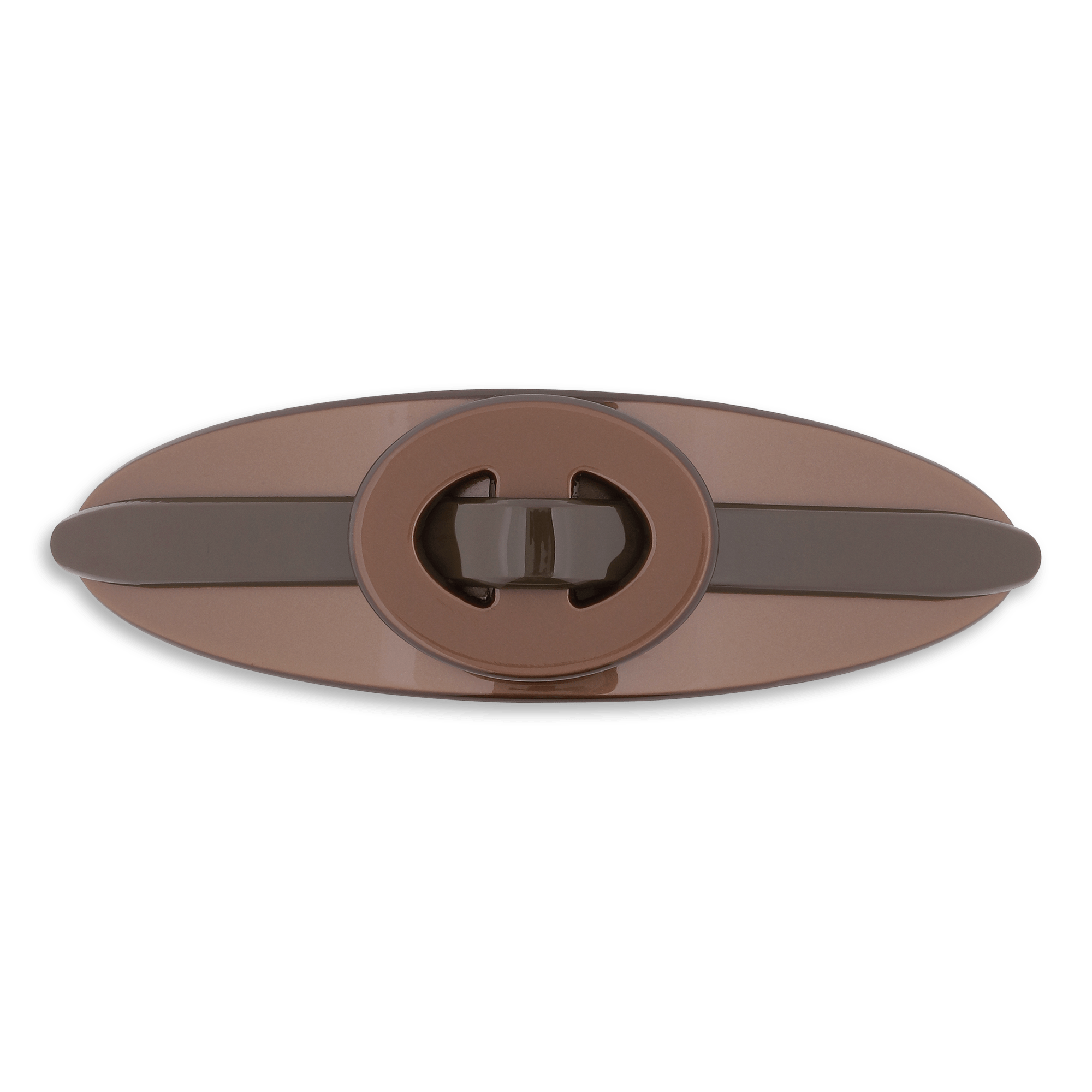 Rope Hair Clip i chokoladebrun med reb-detalje og skinnende finish.