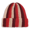 Walter Beanie strikket hue med røde og cremefarvede striber fra SUI AVA.