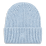 SUI AVA Brenda Beanie – lyseblå strikhue i blød, ribbet kvalitet.