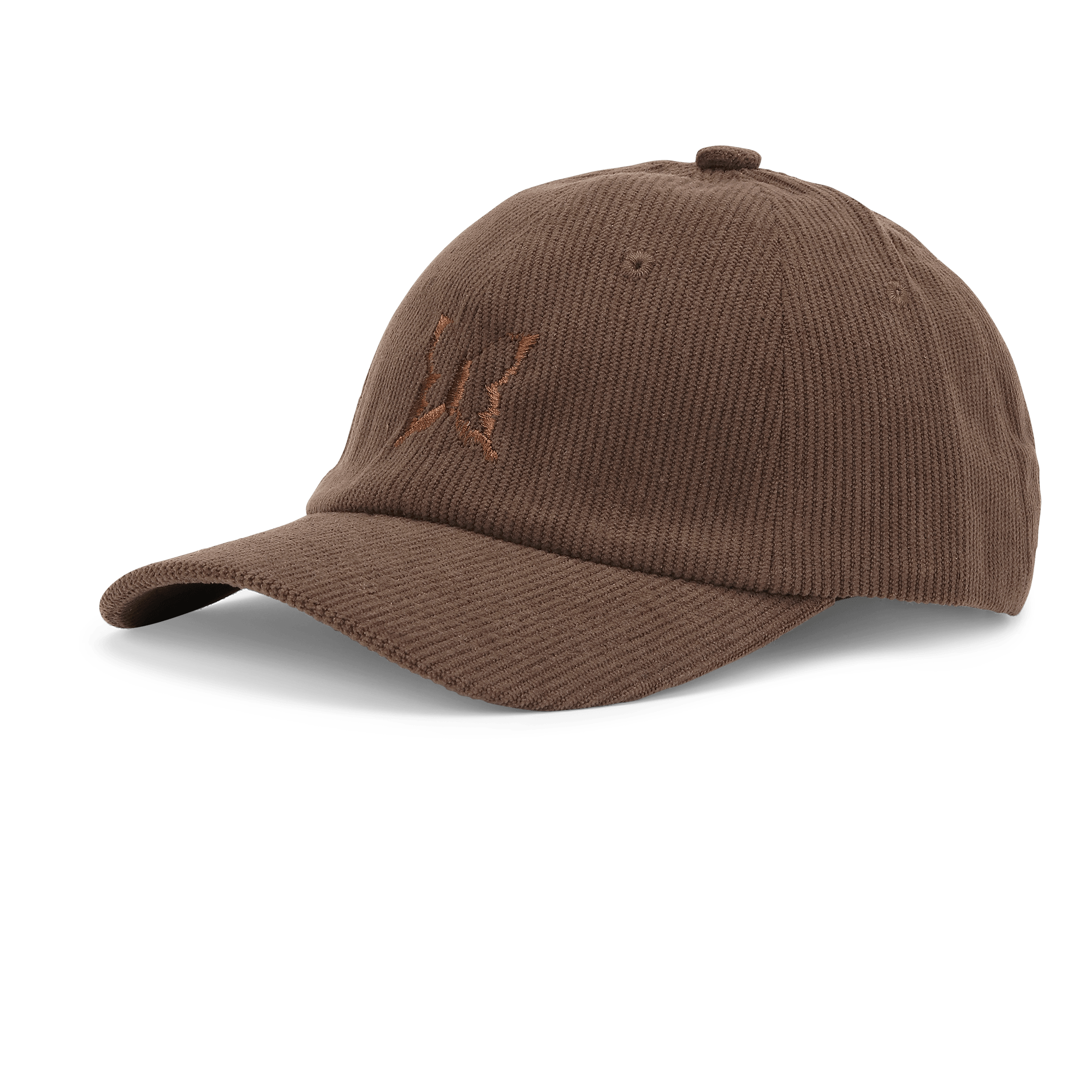 Cap i brun fløjl med sommerfuglebroderi og justerbar lukning – Everyday Butterfly Velvet Cap