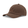Cap i brun fløjl med sommerfuglebroderi og justerbar lukning – Everyday Butterfly Velvet Cap