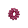 Pink spiralformet hårelastik i plast med skinnende finish