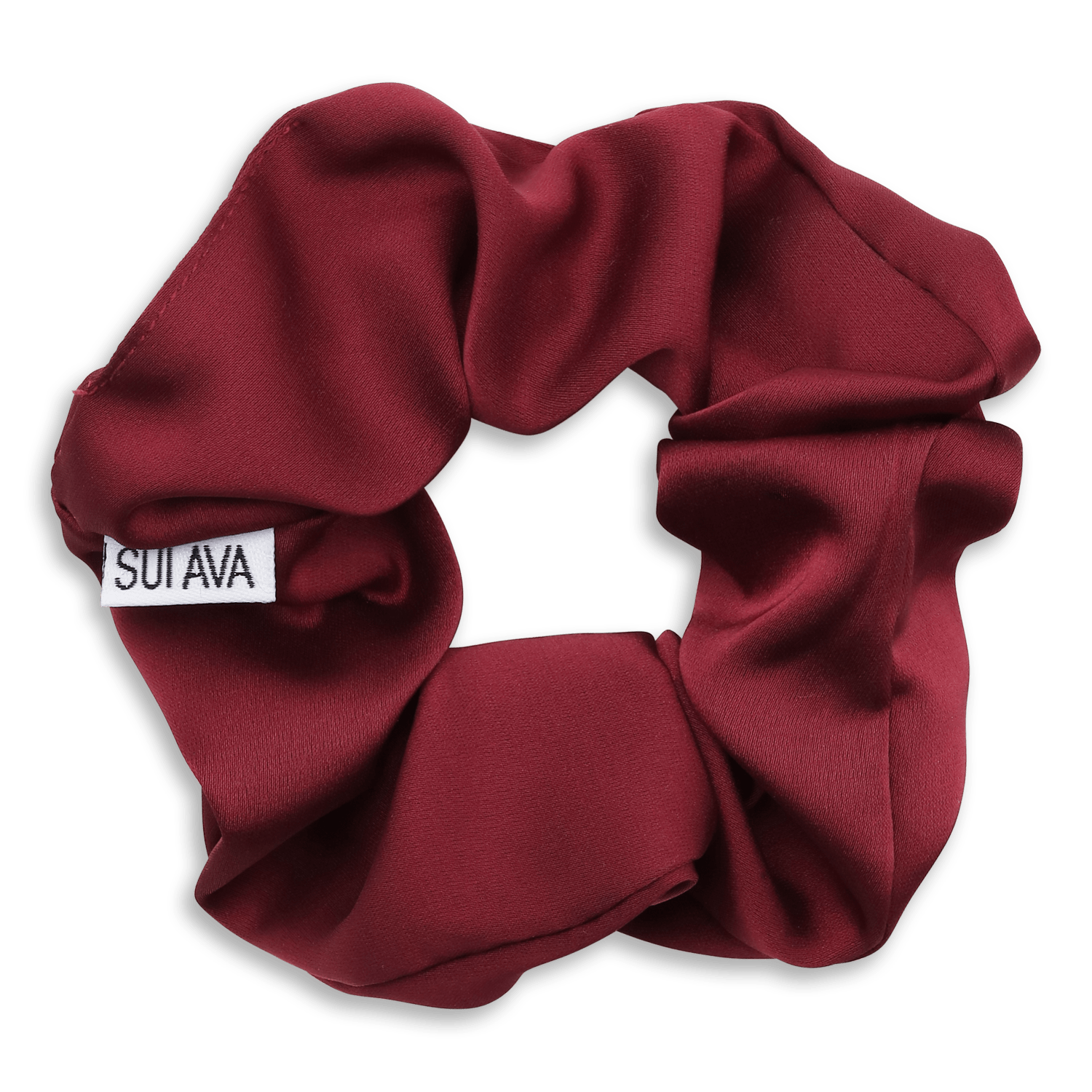 Scrunchie i dyb bordeaux med SUI AVA label – blød og stilfuld elastik til håret