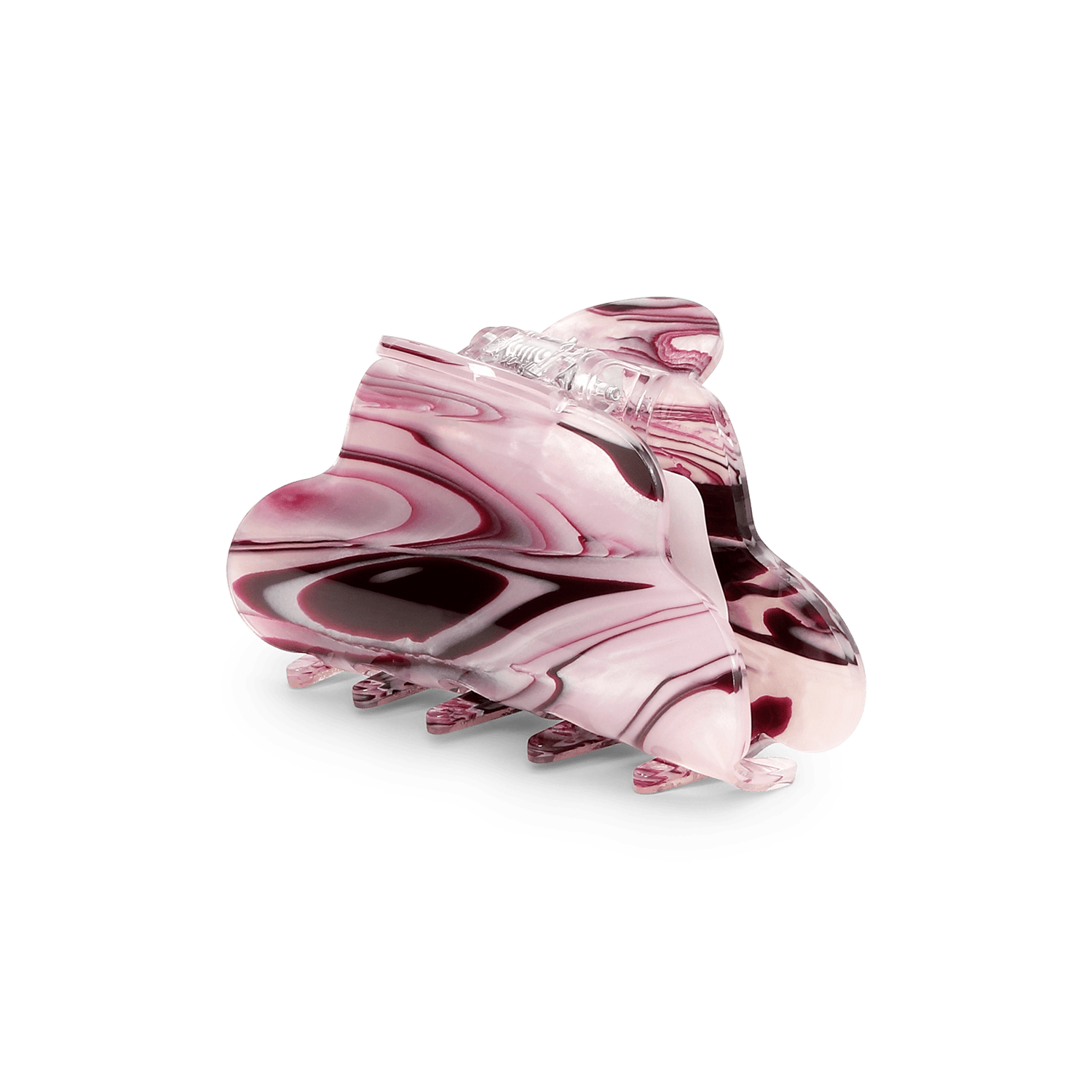 Stor hårklemme med burgundy marble swirl